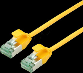 21453327 Patchkabel Cat.6a (Class EA) U/FTP, Slim, gelb, 5 m
