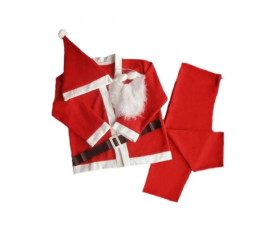 Strój Mikołaja popularny 5-częściowy czerwony rozmiar XL-XXL 39-252