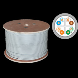 Kabel teleinformatyczny F/UTP kat.6 PVC 4PR Eca Q-LANTEC 305m KIF6PVC305Q 10 lat gwarancji A-LAN