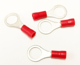 Konektor oczkowy izolowany czerwony 8,4mm