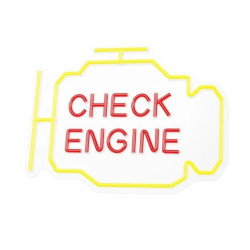 Neon PLEXI LED CHECK ENGINE żółto czerwony NNE21 Neolia