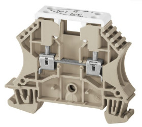 Złączka szynowa do obwodów termoelektrycznych Weidmuller poziomy: Pojedynczy 26 → 12AWGŚruba WDU 2.5/TC TYP J