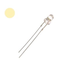 DIODA LED 3mm BIAŁA CIEPŁA WARM 4500mcd 4,5cd 30st.