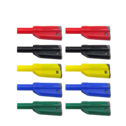 Wtyk banan 4mm z gniazdem banan 2w1 rozgałeźne mix kolor losowy