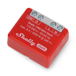 Shelly 1 PM Mini Gen4 - przekaźnik 240V/8A WiFi/Bluetooth/ZigBee/Matter - aplikacja Android/iOS