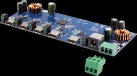 EX-12294HMS-PL USB 3.2 Gen 2 4-port hub board, 4x USB-C, 15-kV ESD