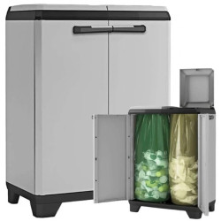 Szafka do segregacji odpadów PLANET szary/czarny 246640 KETER