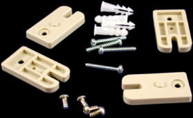 Enclosure feet, ABS, (L x W x H) 51 x 25 x 6 mm, light gray, MF0055