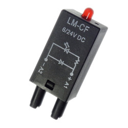 Kontrolka LED 6V 12V 24VDC zabez z diodą do przekaźników Relpol Finder