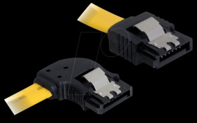 82493 Cable SATA 50cm yellow li/ge Metall
