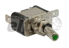 Przełącznik dźwigniowy ON-OFF podśw 3PIN zielony