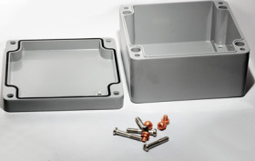 Aluminum die cast enclosure, (L x W x H) 160 x 160 x 90 mm, gray (RAL 7046), IP68, 1590Z160GY