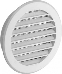 Duplikat_Kratka wentylacyjna okrągła biała z siatką FI 60