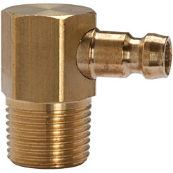 Temperature control plug-in nipple, L 27 mm, 15 bar, brass, nickel-plated, for jacks, 107948