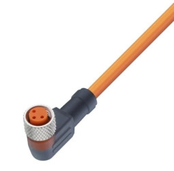 Kabel konfekcjonowany M8 jednostronnie 3-pinowy złącze żeńskie kątowe samoblokujące gwintowanie RKMWV/LED A 3-06/5 M