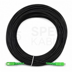 Patchcord światłowodowy SM SC/APC-SC/APC simplex 3mm G657A2 zewnętrzny DROP bezhalogenowy LSOH czarny 70m NEKU