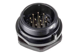 Złącze wielostykowe przemysłowe 12-pinowe Montaż przedni Gniazdo RS PRO