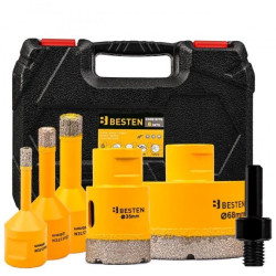 Zestaw otwornica do betonu gresu płytek koronki zestaw 6-68mm M14 +adapter BESTEN BE0002821
