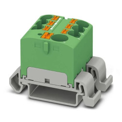 Blok rozdzielczy PTFIX 10/6X4-NS35A GN, zielone złącze przemysłowe - 6 punktów przyłączeniowych o przekroju 4mm2 /8szt./