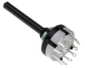 Przełącznik obrotowy, SPST, 150 mA przy 250 V AC, 250 V ac, 250V dc, 12-położeniowy, Lorlin