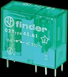 40.52.6.012.0000 Bi-stable plug-in relay, 12 V, 2 changer, 8 A