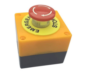 PRZYCISK BEZPIECZEŃSTWA AWARYJNY GRZYBEK W KASECIE EMERGENCY STOP