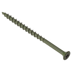 ForgeFix Decking Screw Pozi Compatible ST Green Anti-Corrosion 4.5x50mm Tub 1000
