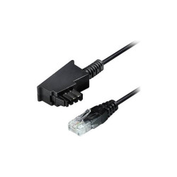 Maxtrack TF 20-3 L Maxtrack Phone Cable TAE-F plug to LAN 3m Black