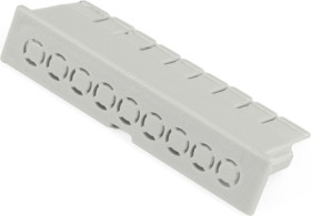 Cover, knockout, PC, (L x W x H) 52 x 16 x 10 mm, gray, for DIN rail enclosure, 1597DINCOV14GY