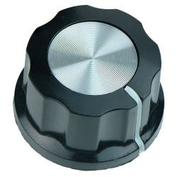 MF-A03 Black Control Knob 6mm Shaft 27mm