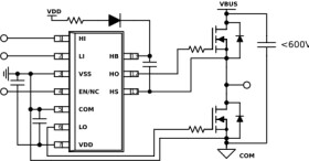 700V 4A half-bridge gate driver with 8V UVLO, interlock, and enable