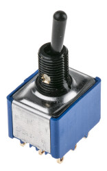 Przełącznik Wł.-wł. średnica wycięcia 6.5mm 3PDT APEM Montaż panelowy długość przełącznika 10.5mm