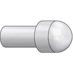 Threaded spring contact with probe, round head, Ø 2.5 mm, travel  5.5 mm, pitch 4 mm, L 28.5 mm, 1060/G-D-1.5N-AU-2.5