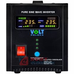 UPS SAZ SinusPRO-500E 12V 500VA (350/500W) BLACK awaryjne zasilanie pieca pompy CO
