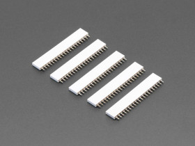 Adafruit 20-pin 0.1" Female Header - White - 5 pack