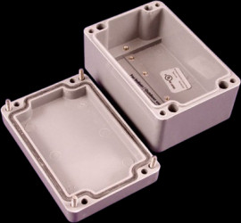 Polyester enclosure, (L x W x H) 110 x 75 x 55 mm, gray (RAL 7046), IP66, 1590ZGRP082