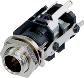 Rean AV RJ5VM-S-CON Złącze męskie jack 6,35 mm RJ5VM-S-CON, posrebrzany, 1 szt.
