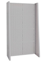 Szafka z panelami ażurowymi głębokość 452mm szerokość 1015mm wysokość 1835mm Jasnoszary Stal Bott