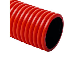 Rura sztywna KOPODUR 110mm, czerwona, karbowana, 6m, dwupłaszczowa KD 09110_BC KOPOS