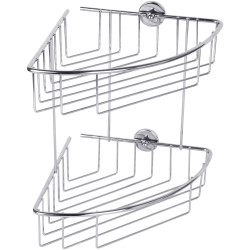 tesa 40215-00000-00 BAATH Plus shower caddy Adhesive chrome corner shelf