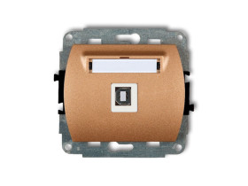 TREND Gniazdo USB-AB 2.0 złoty metalik 8GUSB-3 KARLIK