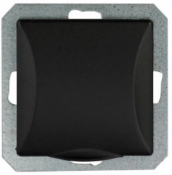 Opal Gniazdo wtyczkowe pojedyncze p/t 2p+Z, 16A, 250V, bryzgoodporne kolor czarny matowy GPT-16 OpH moduł CZ