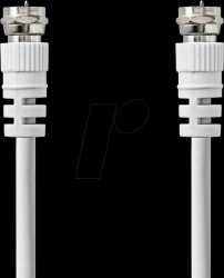 CSGL41000WT20 Satellite and aerial cable, F connector &lt;&gt; F connector, 2.00 m,