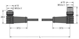 Turck 8039961 Złącze konfekcjonowane czujnika/aktuatora HT-WWAK4-2-HT-WWAS4/S2430, piny: 4, 2 m, 1 szt.