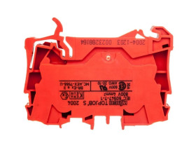 Złączka szynowa 2-przewodowa 4mm2 czerwona 2004-1203 TOPJOBS