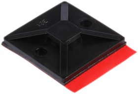 Uchwyt opaski kablowej do opasek 5.6mm długość 28mm szerokość 28 mm średnica otworu 4mm HellermannTyton Czarny