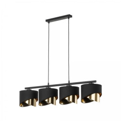 Lampa wisząca GRANT 4 - punktowa Czarno złoty 4825 TK Lighting