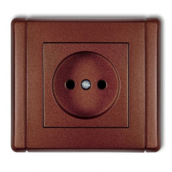 FLEXI Gniazdo pojedyncze b/u brązowy metalik 9FGP-1p