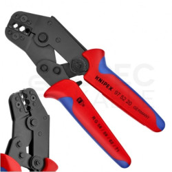 Zaciskarka do złączy koncentrycznych typu SMA, BNC, TNC, UHF uniwersalna krótka KNIPEX 97 52 20