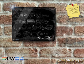 Rustic Metal Game Consoles - Metal Sign
